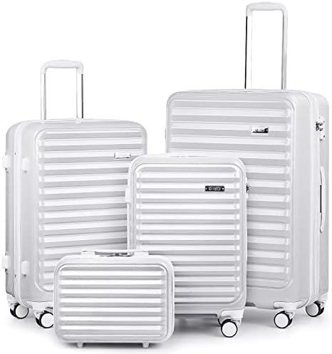 Coolife Luggage Suitcase 4 Piece Set expandable