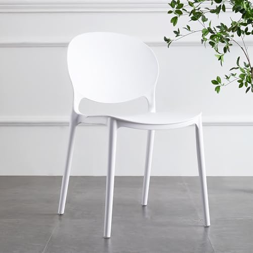 sillas Comedor Pack 4 Sillas de Comedor sillas Cocina sillas plastico sillas apilables, Plástico sin Reposabrazos para Catering, Jardín, Terraza y Playa, Capacidad de Carga 330 Libras