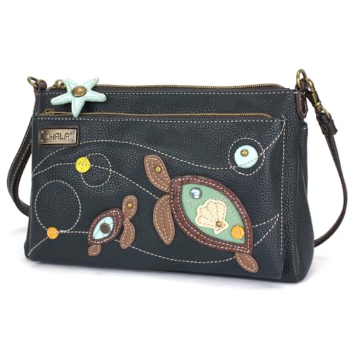 Image of CHALA RFID Protected Vegan Leather Deluxe Crossbody Bag with Adjustable Straps