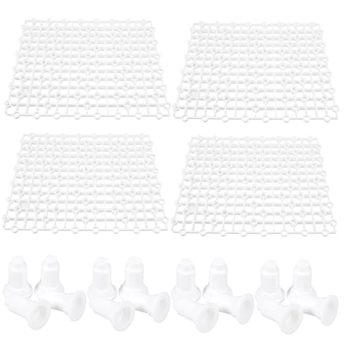 HAPINARY 4個 魚 水槽 底 フィルター プレート 魚 水槽 底 フィルター トレイ 水槽 クレート フィルター トレイ 水槽 仕切り プレート 魚 水槽 仕切り ボード 魚 水槽 仕切り