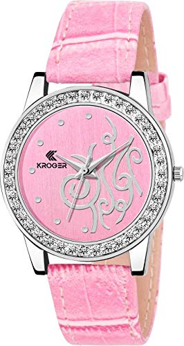 K-KROGER Analog Pink Dial Pink Strap Womens Watch & Girls Wrist Watch – KRL1135