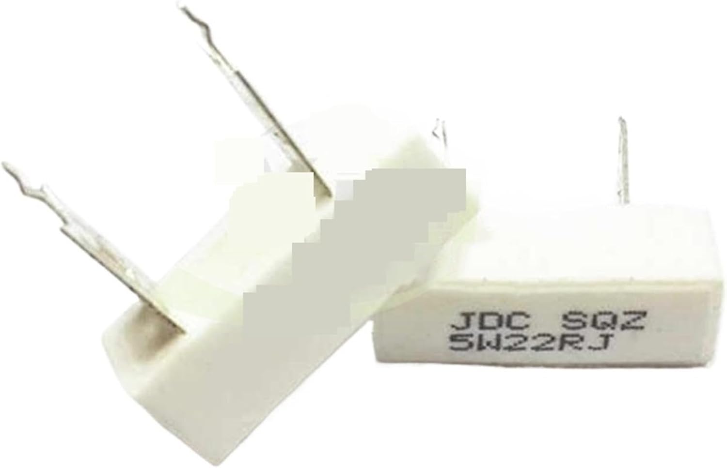 20PCS/LOT cement resistance ceramic winding resistance 5W 22RJ 5W22R pin distance: 15mm+/-5%