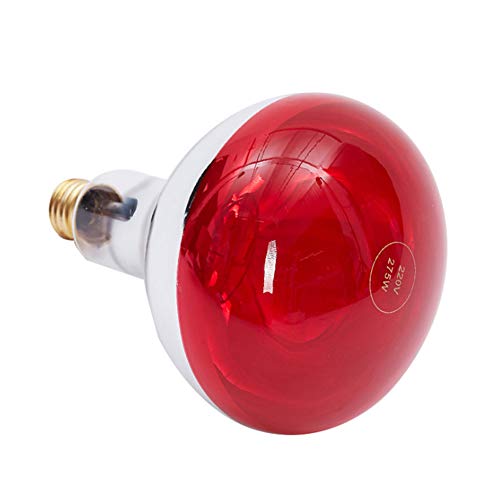 Preisvergleich Produktbild SWED72 275W Ersatzbirne, E27 Schraubsockel für Infrarot Thermotherapie IR-Heizlampe 3 Schutzstufen explosionssicher rote Schraube Ferninfrarot Therapie Lampe Birne