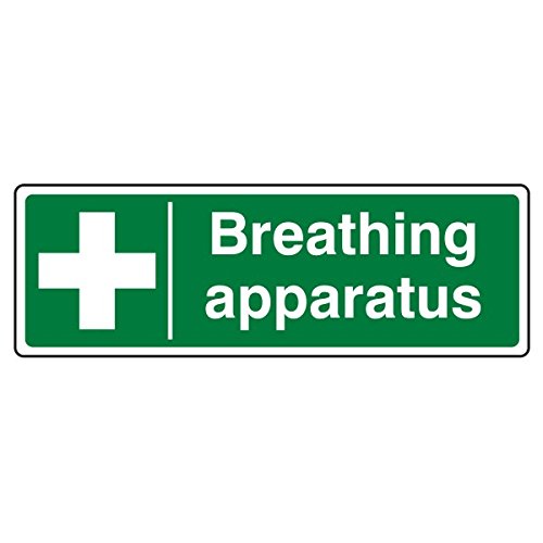 Lasting Impressions (Signs) Limited 300Mmx100mm Breathing Apparatus Sign Sticker Self Adhesive