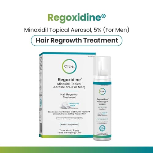 image for Regoxidine Men's 5% Minoxidil Foam & Topical - Helps Restore Vertex Ha