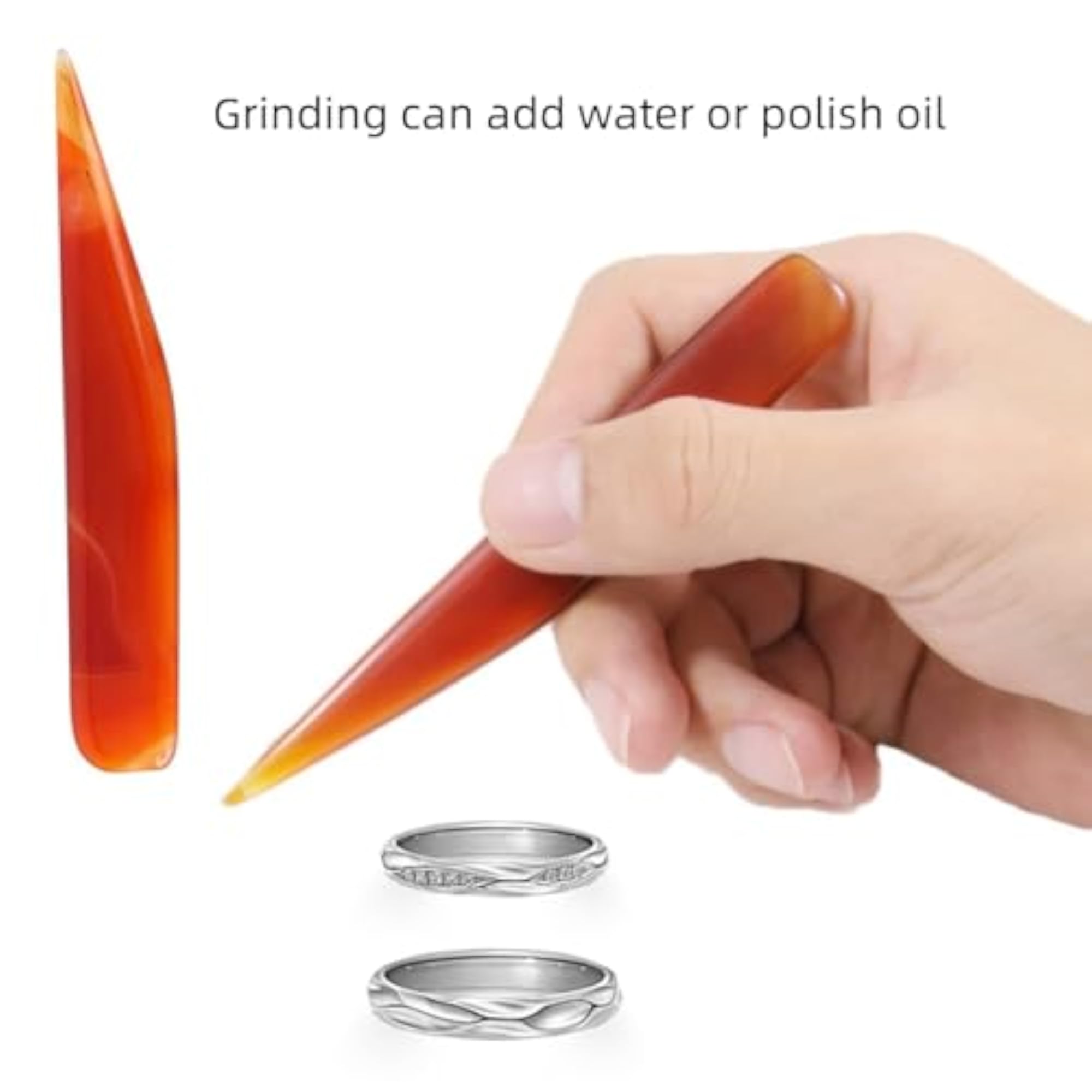 Jewelry Polishing Tool Set, 2pcs Agate Burnisher