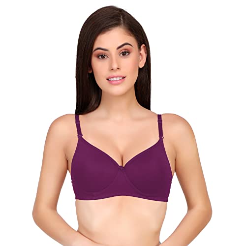 Image of Women's Cotton & Polyester Lightly Padded Wire Free Regular Bra Pack of 1 Multicolor