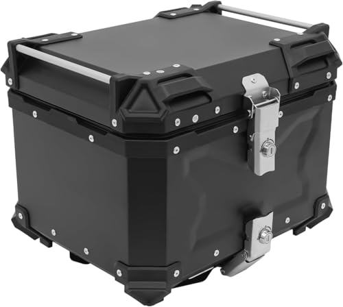 CRUIZER Valigia Bauletto Moto Scooter posteriore alluminio anodizzato 55L Nero