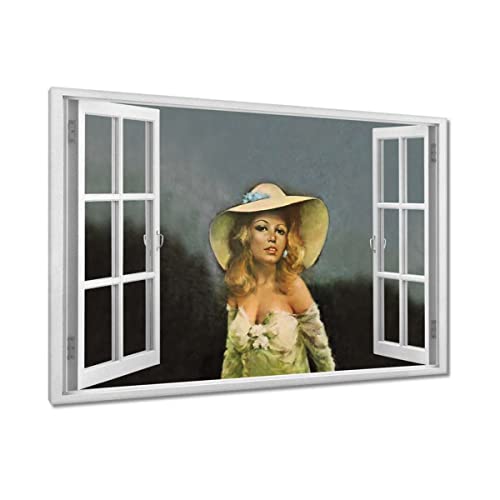 Tableau sur toile de qualité premium Brigitte actrice décoration murale 120x80