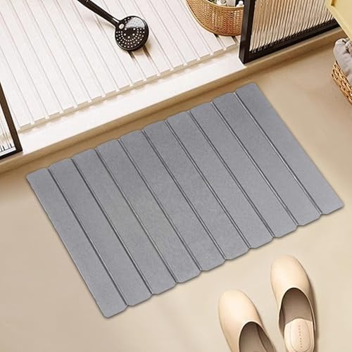 Tapis de douche antidérapant et tapis de bain à séchage rapide en pierre - 5