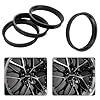Anelli Di Centraggio, Centraggio Ruote Auto 4 pezzi anelli di centraggio for mozzo ruota in plastica nera for auto, foro centrale 66,6-57 mm, anello for mozzo ruota auto, decorazione interna #2