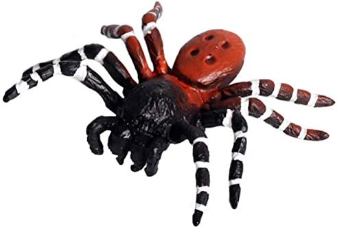 FLORMOON Realistic Animal Figures - Spider Action Model Lifelike Insect Toy Figures - Educational Learning Toys Birthday Set for Boys Girls Kids Toddlers (Red)