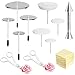 7 Pz Chiodo Fiori Decorazione Della Torta, Woohome 4 Taglia Chiodo Fiori, 1 Pz Piping Flower Forbici e 1 Pz Porta Legna per Decorazione Torte, Cupcake, Chiodi, Aghi, Decorazione di Dolci