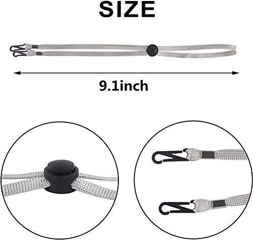 Mask Lanyard, Mask Extenders/Ear Savers, Adjustable Holder, Facial and Neck Strap That can be Used conveniently in School Outdoor Sports, Suitable for Everyone, Upgraded Version 5 (Gray)