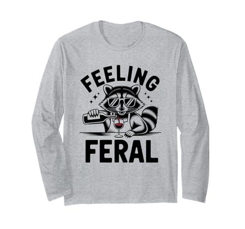 Racoon Bartender Vino Tinto Bartending Feeling Feral Manga Larga