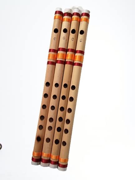 Gold Rush Flute C Scale Tune JANAMASTHAMI POOJA GIFT Flute Size 17 Inch 6 Holes Bamboo Flute Color Yellow & Brown (CSTF1100)-image-13