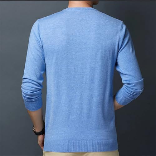 Men's Winter Knit Sweater Round Neck Bottoming Sweater Thin Section Slim Pullover3