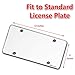 Zento Deals Clear License Plate Covers - 2-Pack – Novelty/License Plate Clear Flat Shields Covers (White)