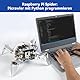 SUNFOUNDER PiCrawler AI Robot Kit für Raspberry Pi 5/4/3B+/3B/Zero 2W, ChatGPT-4o Enabled mit Sprachsteuerung & Videoerkennung, App-Steuerung, FPV, Kamera, Python&Scratch (RPi Nicht enthalten)