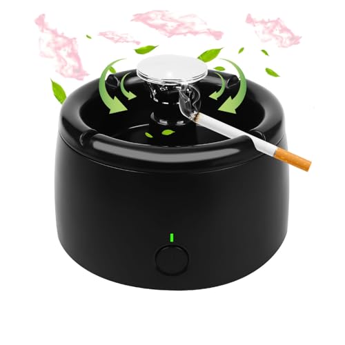Smokeless Ashtray Indoor,Smoke Removing Ashtray for Home, Office, Car, Indoor and Outdoor Use Clean...