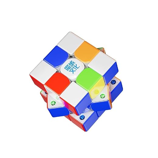 Moyu Weilong V11 2025 Speed Cube 3x3 Stickerless Puzzle Cube Adjustable Tension 64 Magnets 3 by 3 Smooth Professional Magnetic Master Cube(Ball-core Magnetic UV Version)