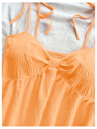 Image of SOLY HUX Women's Summer Cami Sun Dress A Line Tie Shoulder Y2k Cute Casual Short Mini Beach Babydoll Dresses