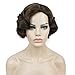 Lydell Vintage Cosplay Wig Short Wavy Flapper Wig +Free Wig Cap (#8 Lt chestnut Brown)