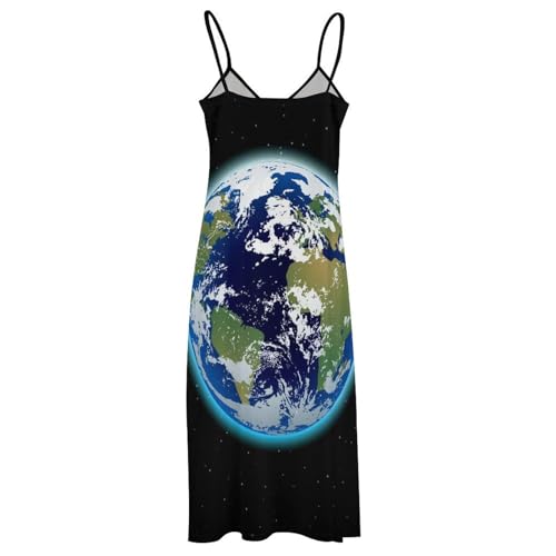 Robe décontracté de plage au tombé fluide et décolleté V élégant - 4