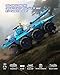 ANTSIR RC Tank Amphibious IFV Remote Control Truck Toy for Kids 5-12, 40+ Min Playtime, 2.4Ghz Waterproof Off-Road Crawler with Manually Rotating Turret (Blue Camouflage)