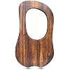 10 Metal Strings lyre harp Engraved Celtic Design Natrual finish tuning key, Carrying bag