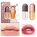 Produktbild 2 Pcs Natural Lip Plumper Gloss ,NatüRliches Make-Up Lipgloss Lip Care Lip Plump Serum Kit Derol Lip Plumper Tag und Nacht Lip Gloss Lip Plumping Balm, Klarer Lipgloss für vollere und Beauty Lips