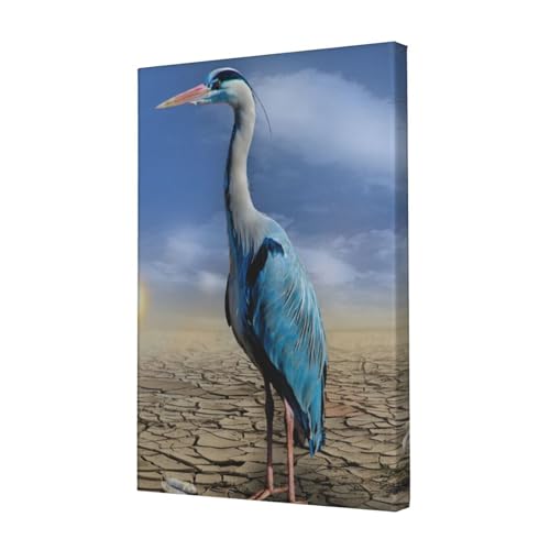 Toile murale moderne héron pour réveiller un mur blanc et sublimer votre décoration
