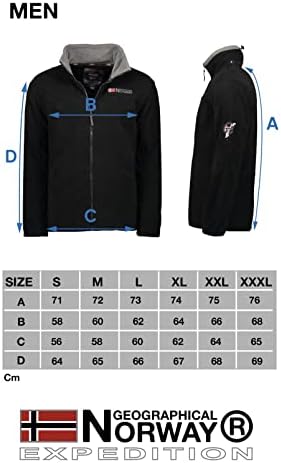 Geographical Norway Tamazonie Men - Men's Warm Mid Thick Fleece Zip - Men's Autumn Winter Spring Warm Jacket - Long Sleeve Sweater Soft Comfort Outdoor