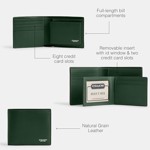 Image of Coach Mens, 3-In-1 Wallet, Hunter Green, One Size
