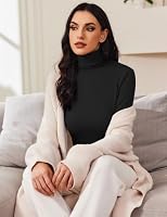Ekouaer Rollkragenpullover Damen 1&3 Pack Langarmshirt Unterhemd – Ansicht 3