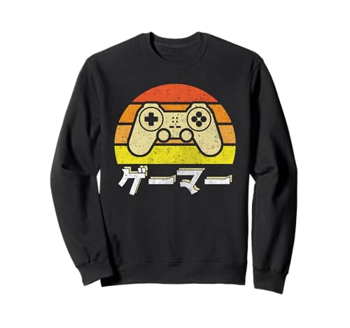 Reproductor de Videojuegos Retro Gamer Japonés Vintage Sudadera