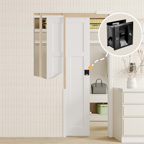 Image of Sliding Pocket Door, 28 inch x 80 inch, T-Shaped Core with Frame and Hardware Kit Set, Interior Doors for Pocket Door, White Primed - No Panel Assembly Required