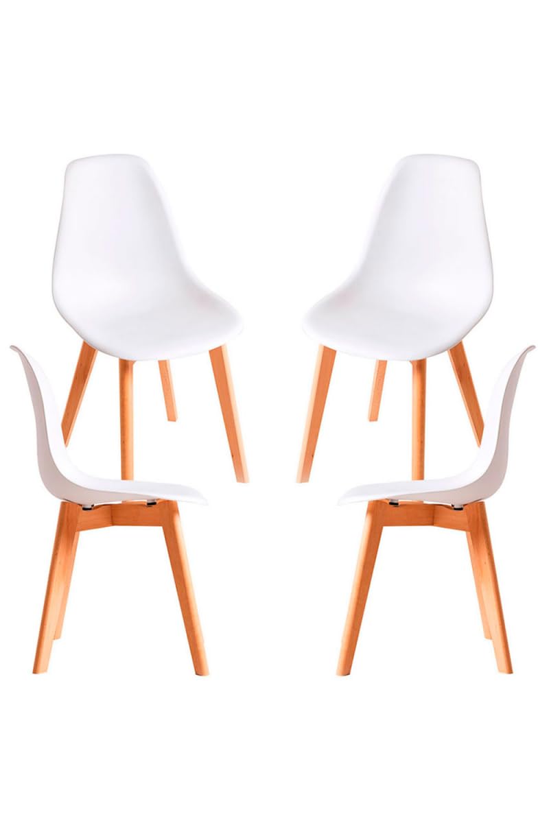 Regalos Miguel - Packs Sillas Comedor - Pack 4 Sillas Kelen - Blanco