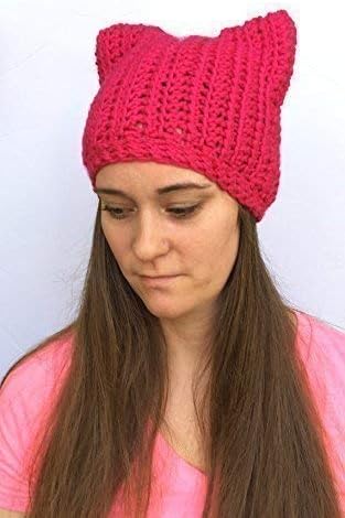 Crochet Pink Pussy Cat Hat