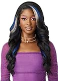 Outre Lace Front Wig - Perfect Hair Line 13X4 - Swoop Series - Swoop 8 (BURGUNDY FLAME)