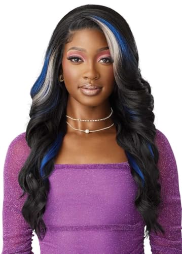 Outre Lace Front Wig - Perfect Hair Line 13X4 - Swoop Series - Swoop 8 (BURGUNDY FLAME)