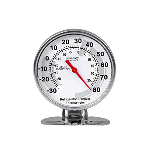 CTRLZS Stainless Refrigerator Thermometer Freezer Temperature Gauge Mini Thermometer Grill for Home Kitchen Food