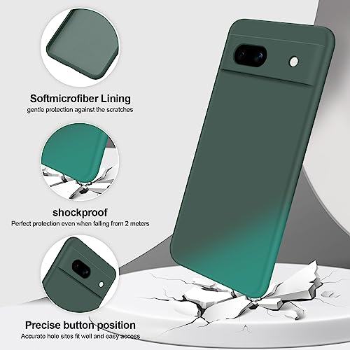 GiiYoon Case Compatible with Google Pixel 7A, Silky-Soft Touch Full-Body Protective Phone Silicone Case - Image 2
