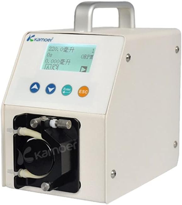 Peristaltic pump stepper with digital control 110V-220V variable speed small intelligent liquid dosing pump for lab and filling Kamoer LLS Plus 3 rotors 1-352ml/min silicone tube 4.0mm x 7.2mm