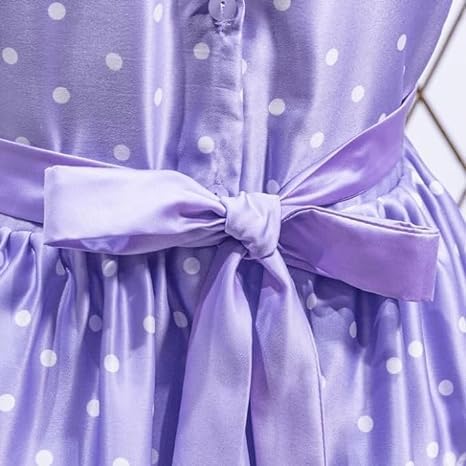 Girl's Princess Themed Purple Dress Knee-Lenght Sleeveless Halloween, Birthday4