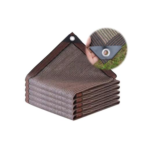 Garden Shade Cloth Brown Shade Cover 90% Shading Sun Shade Net for Greenhouse, Plant, Pergola, and Backyard Patio Sunshade 3.3X6.6FT 9.9X13FT 16.4X65.6FT 26X39.4FT (Color : Brown, Size : 8x8m/26x26f