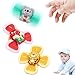 HOWADE Przyssawka spinning top zabawka, 3 szt. / zestaw przyssawka żyros spinner ręczny, kreskówka zwierzę obrotowe krzesło do jadalni, czujnik dla dziecka, zabawka (zwierzę)