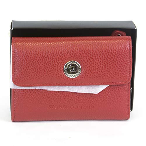 Pebble SLG Tri-Fold Wallet, Red