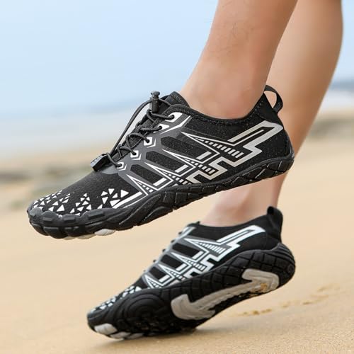 Zapatos acuáticos unisex escarpines de secado rápido para playa y río 5