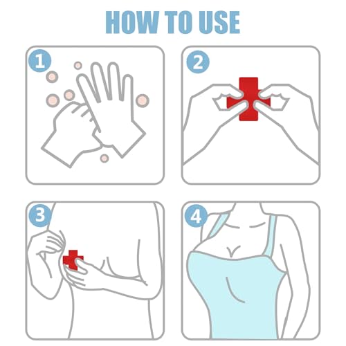 2 Pairs Nipple Covers, Disposable Nipple Stickers Comfortable Sexy Pasties for Matching With Various Outfits3